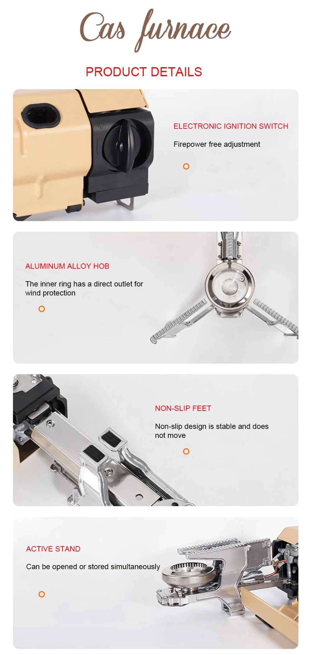 Portable Folding Gas Stove - Camper Glamping
