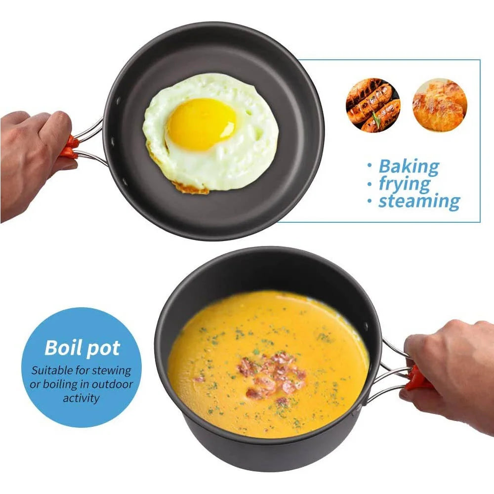 Camping Cookware Set for 2–3 People - Camper Glamping