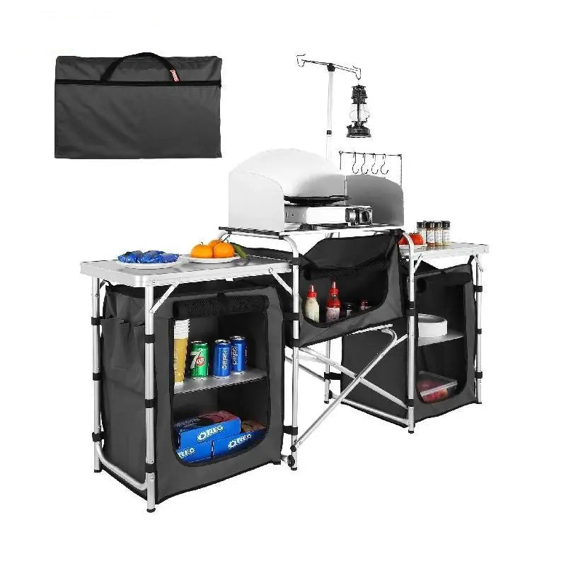 Camping Outdoor Kitchen Table Cabinet