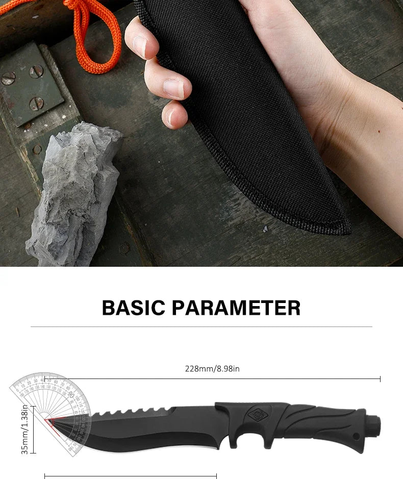 Fixed Blade Tactical Knife with Sheath - Camper Glamping
