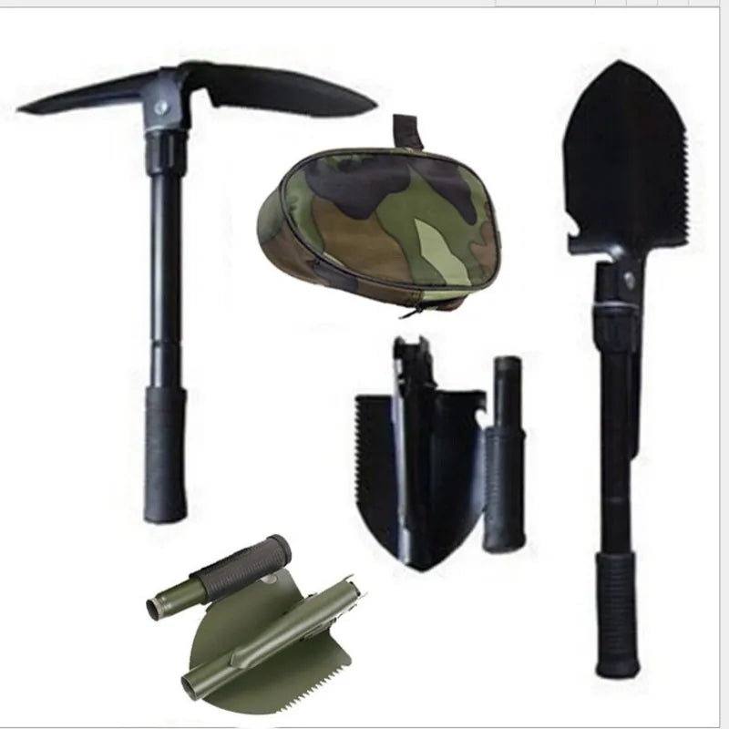 Foldable Portable Camping Shovel with Compass