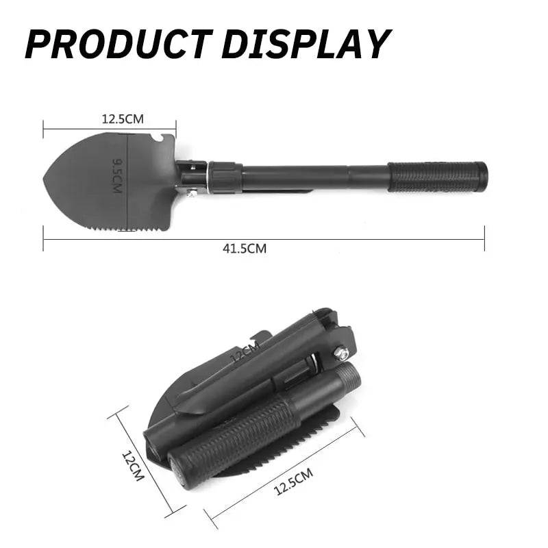 Foldable Portable Camping Shovel with Compass