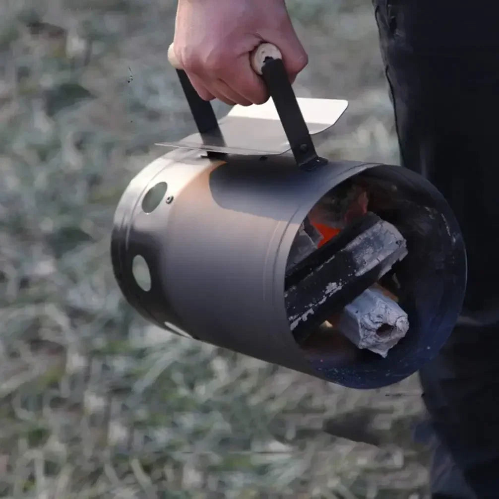 Quick Charcoal Fire Barrel - Camper Glamping