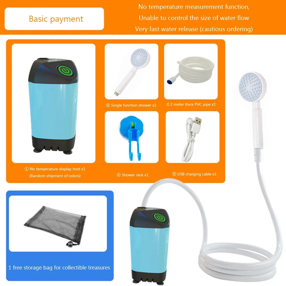 Portable Camping Shower - Rechargable - Camper Glamping