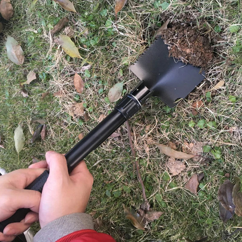 Foldable Portable Camping Shovel with Compass