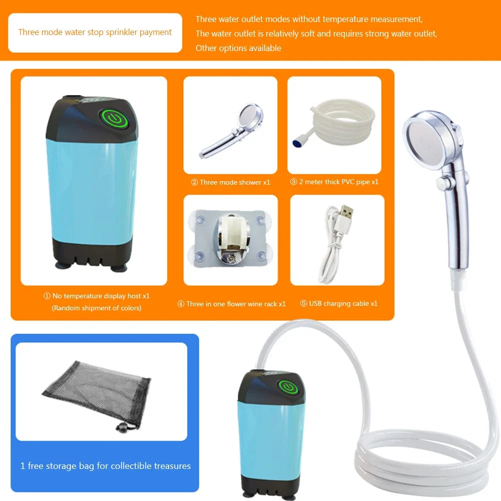 Portable Camping Shower - Rechargable - Camper Glamping