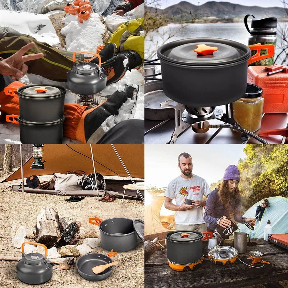 Camping Cookware Set for 2–3 People - Camper Glamping