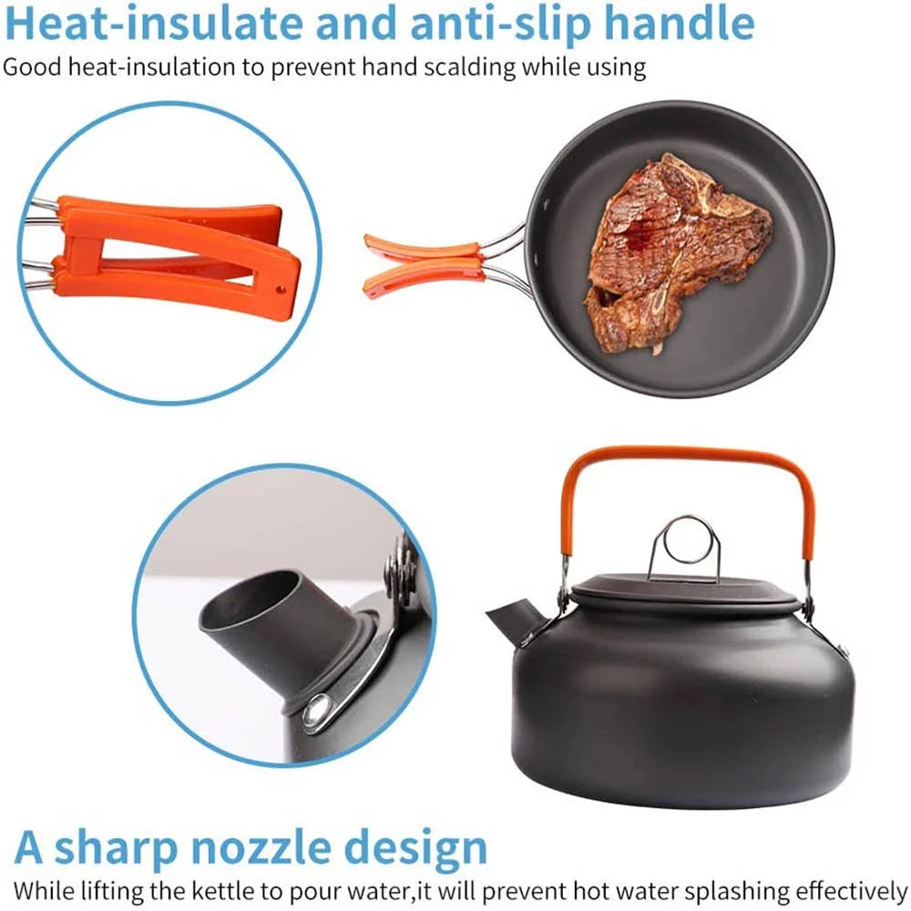 Camping Cookware Set for 2–3 People - Camper Glamping