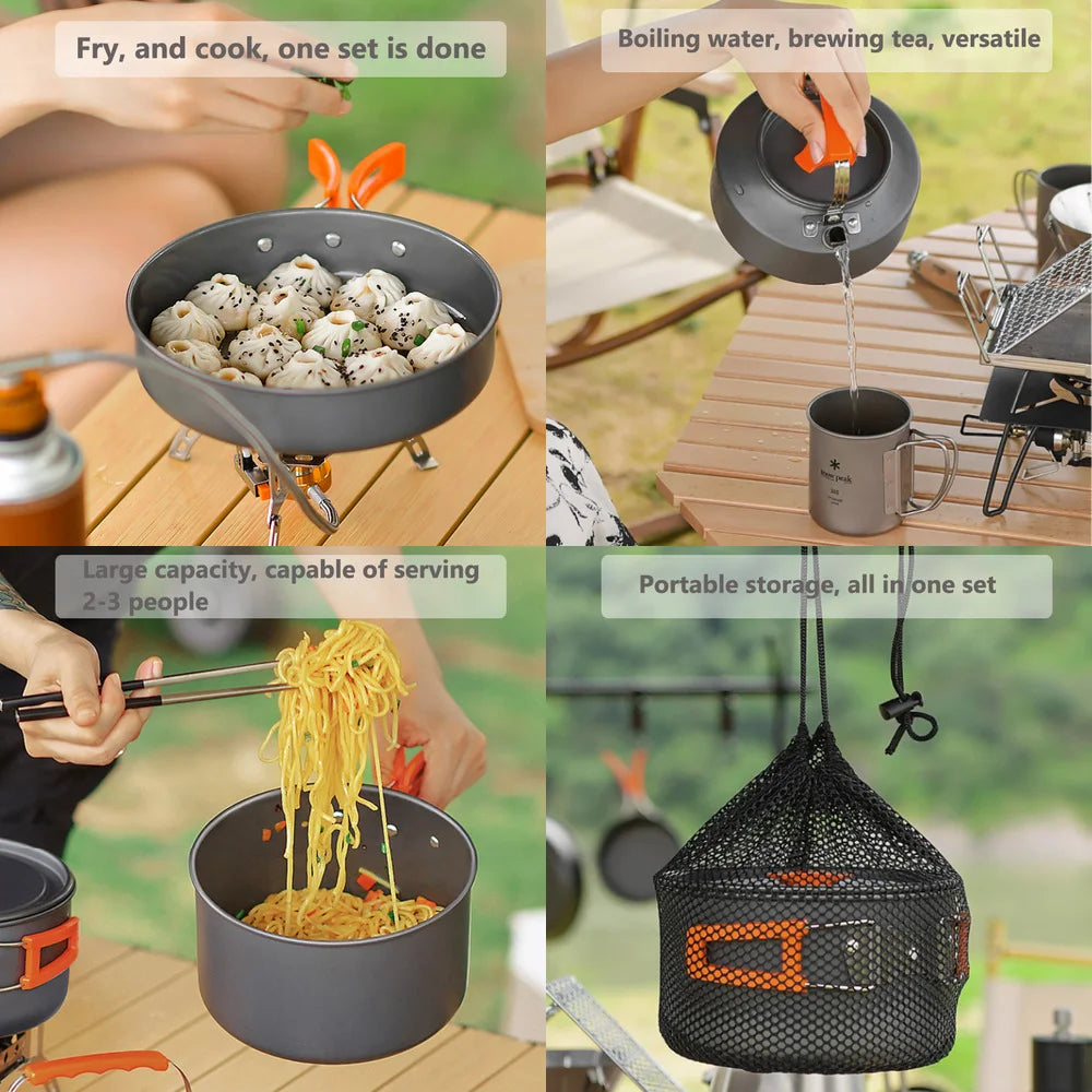 Camping Cookware Set for 2–3 People - Camper Glamping