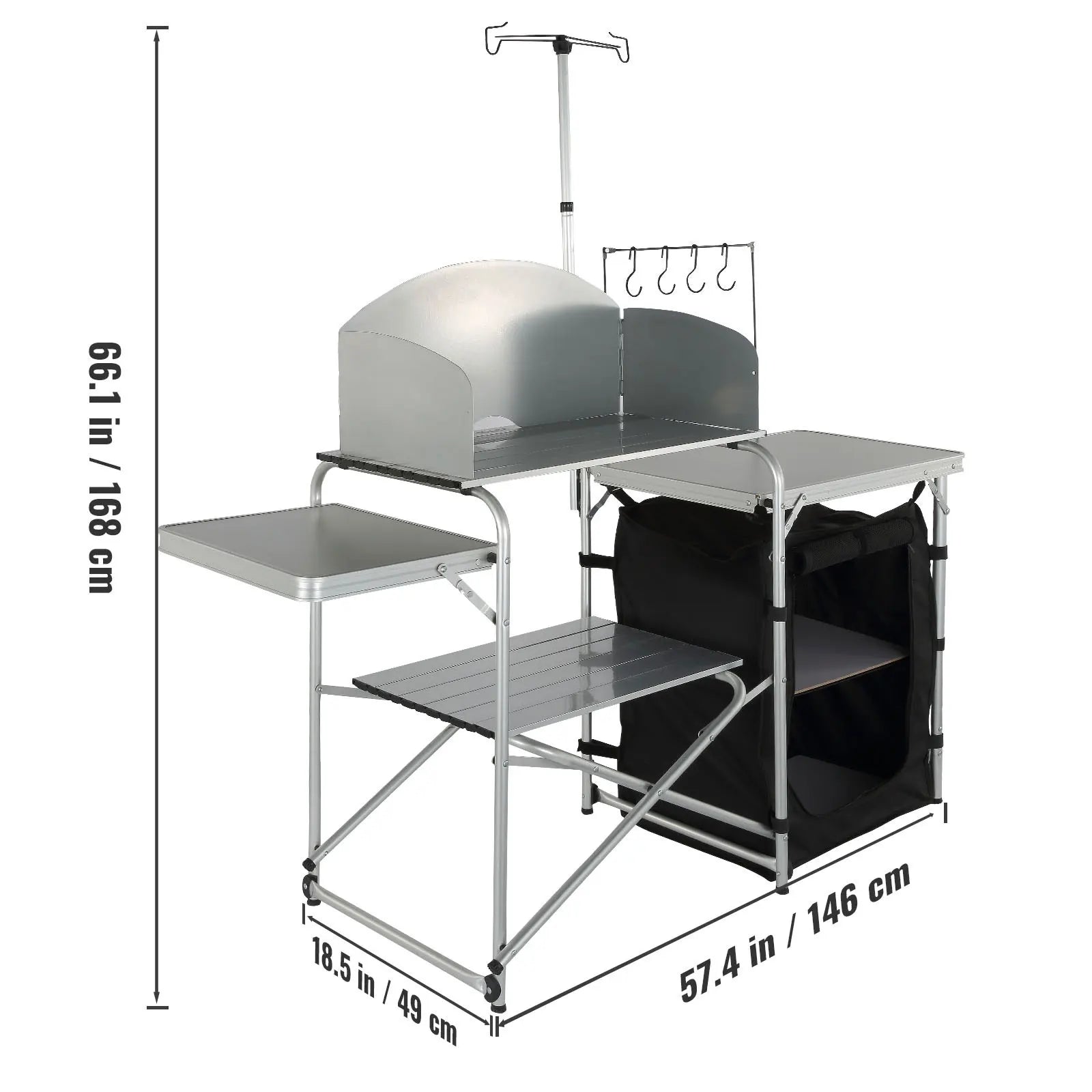 Camping Outdoor Kitchen Table Cabinet